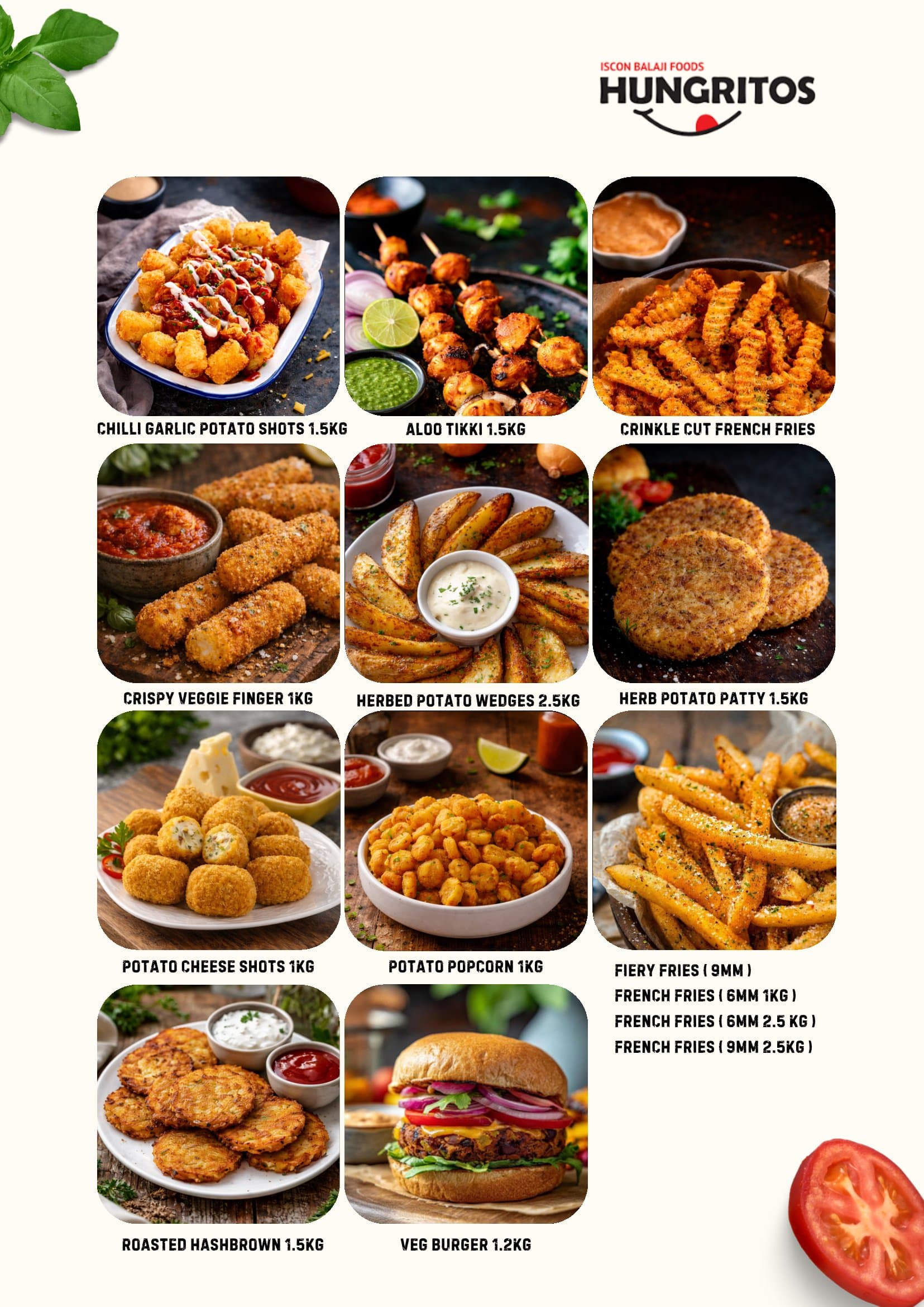 Hungritos · Iscon Balaji Foods product range