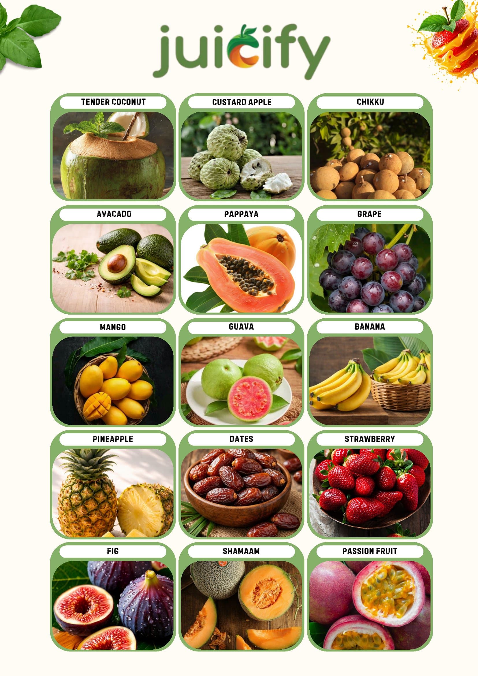 Juicify product range