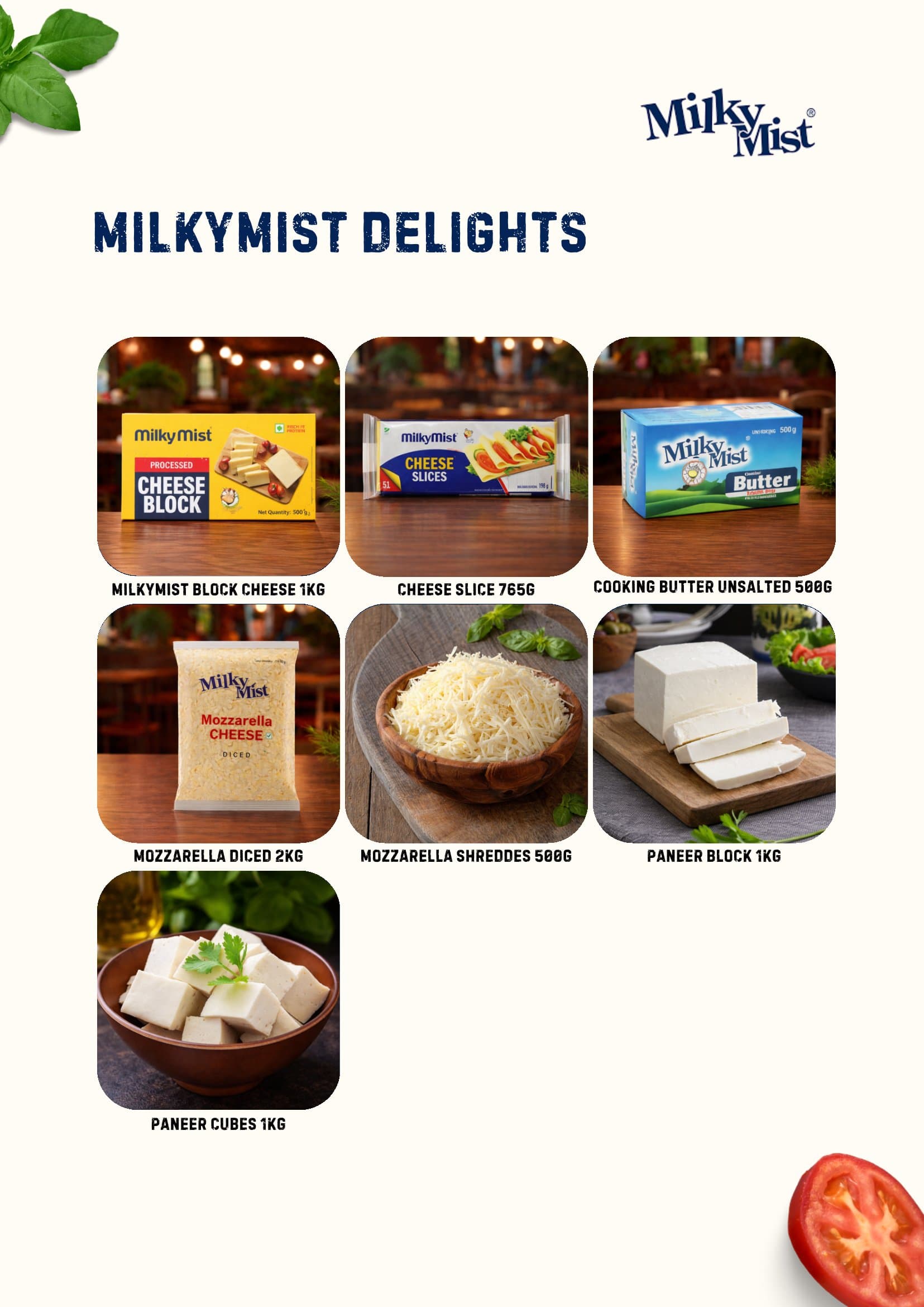 MilkyMist product range